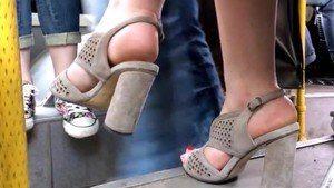 best of Public candid high heels