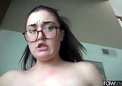 Teens Loves huge Cocks - Nerdy Leah takes a pounding.