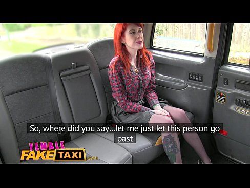 Female fake taxi with hair
