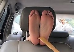 College roommate tickles friends feet tied