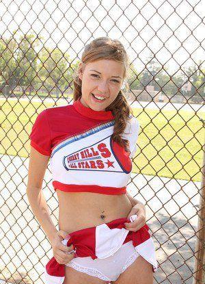 Perky cheerleader