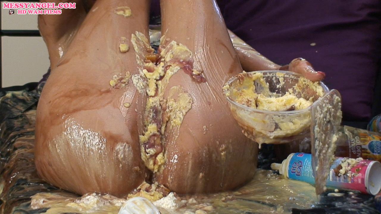 best of Food on girls Naked sitting
