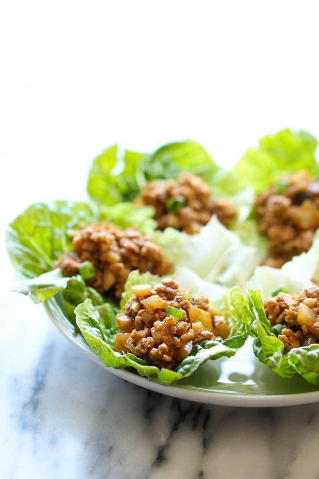 Asian chicken lettuce wrap