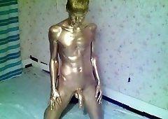Senior reccomend Nude body paint gold girl
