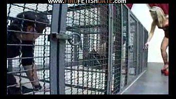 Femdom cage slave