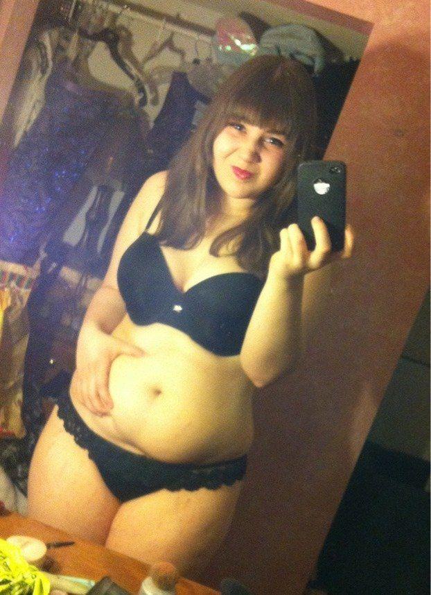Girl with chubby belly