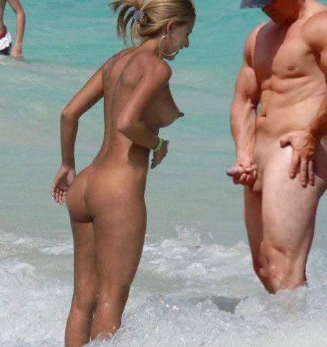 Nude beach girls erection