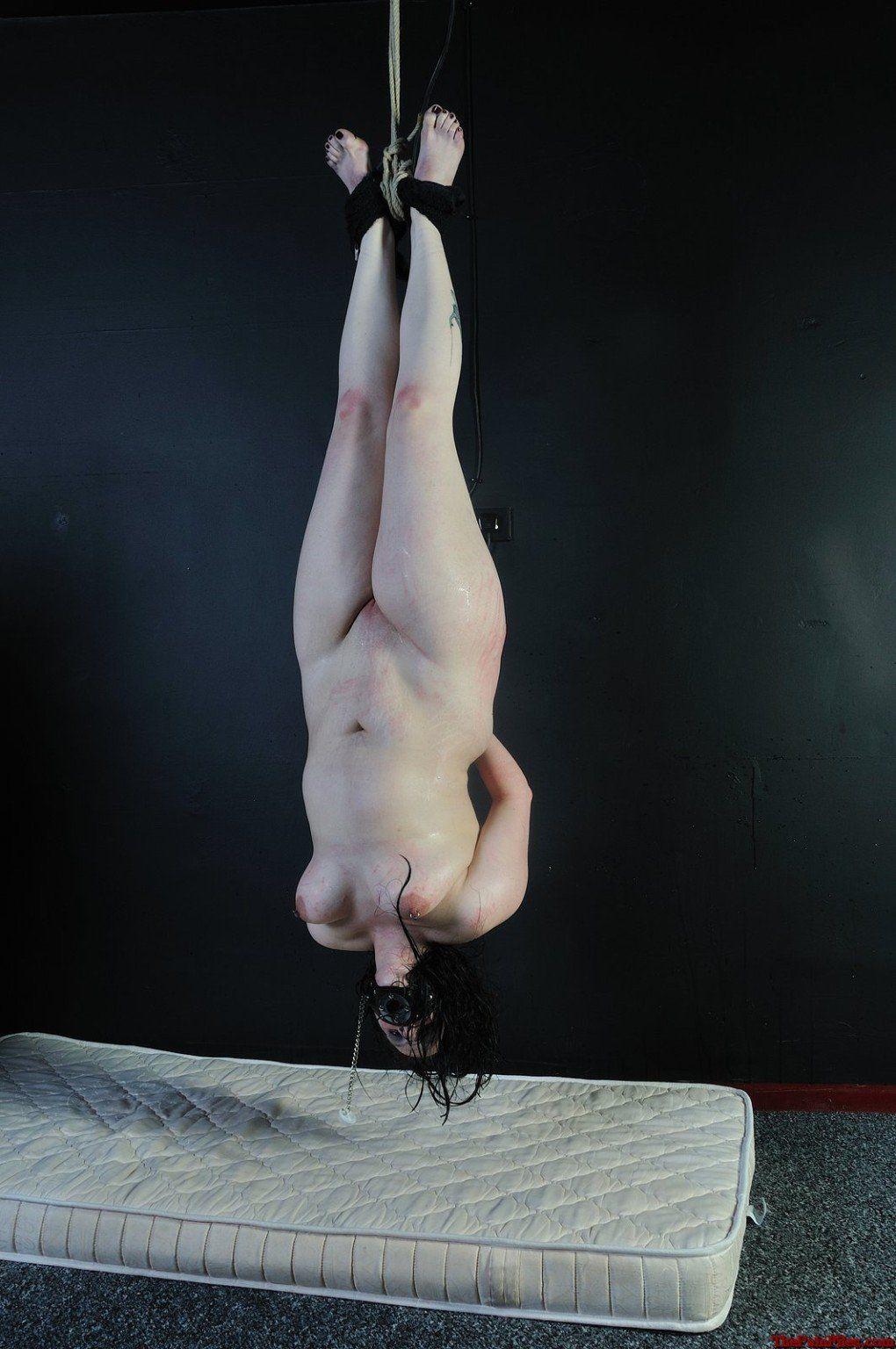 Suspended bondage upside down