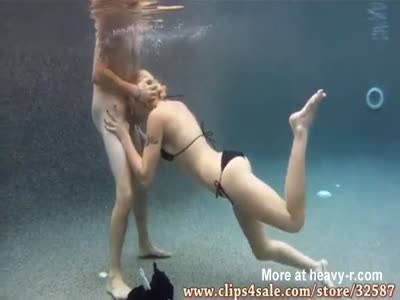 Underwater teen blowjob