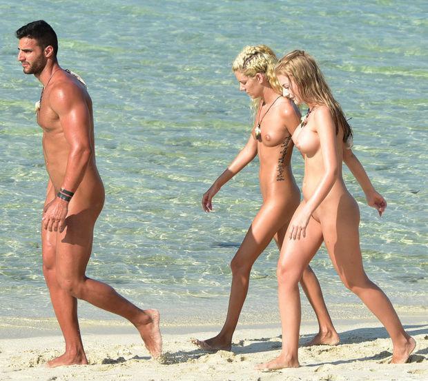 best of On penis naked erotic beach handjob