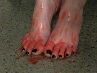 Foot torture pins feet