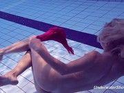 Proklova takes off bikini and swims