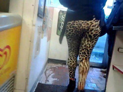 best of Slut leopard leggings in Redhead