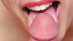 Epic close up blow job Massive cumshot in mouth Ruined orgasm Homemade vid.