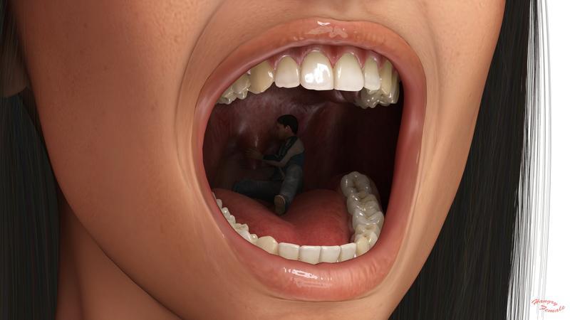 Inside mouth vore