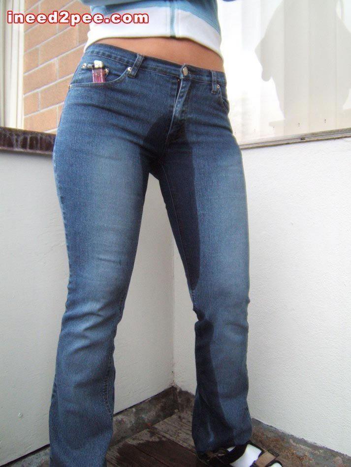 Girl piss jeans