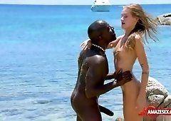 best of Blowjob breast dick on beach whore