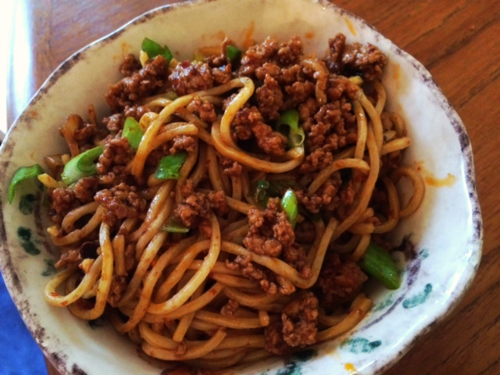 Asian noodle dish ponset