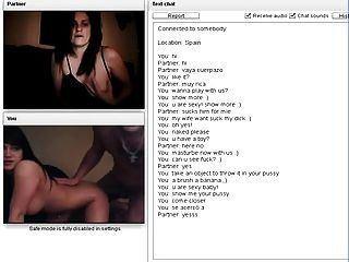 Chatroulette UK girl masturbate with me.