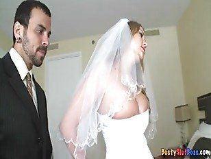 Bridal gown gangbang