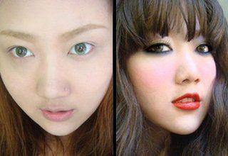 best of After Asian makeup before