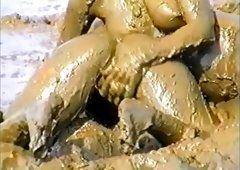 Extreme lesbian latex in the mud