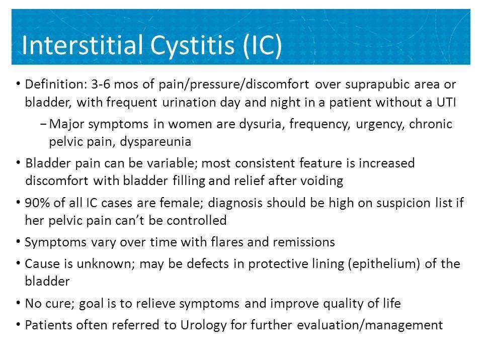 Ella reccomend Interstitial cystitis and relief during orgasm