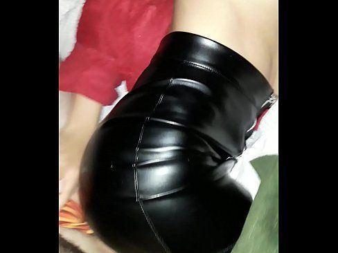 Leather skirt fuck