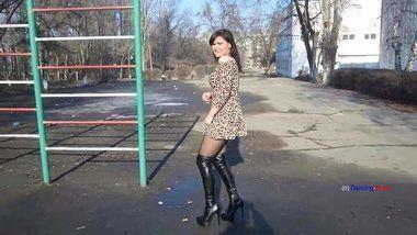 Pantyhose milf ankle boots
