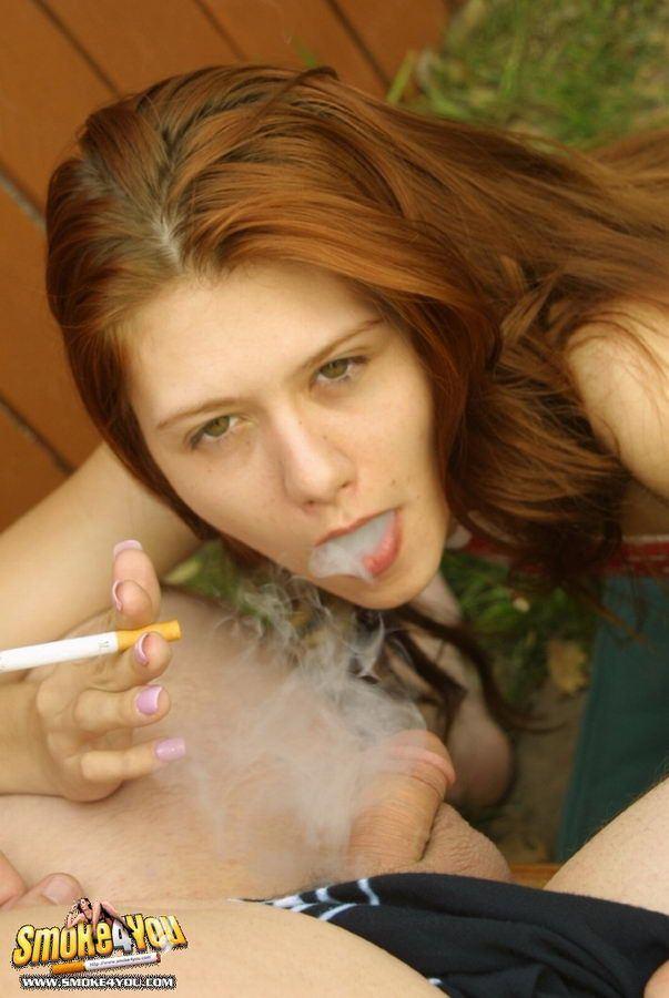 Redhead smoking fetish sex